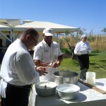 Making mozzarella at a Bari wedding