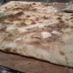Focaccia with fresh formaggio from Liguria